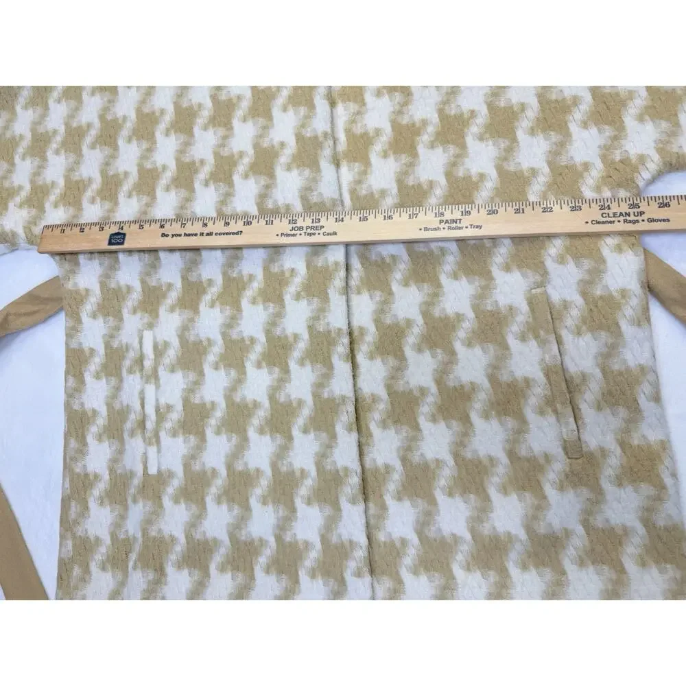 Elevenses Anthropologie Belted Jacket Women’s Sz M/L Kimono Coat Houndstooth - Picture 11 of 15